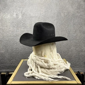 Vintage Resistol Cowboy Hat Men 7 Long Oval 4X Beaver Rodeo Western Vaquero - Picture 1 of 15