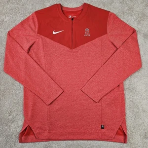 Los Angeles Angels Pullover Herren Medium Rot Nike MLB Baseball DriFit Quarter Zip - Bild 1 von 10