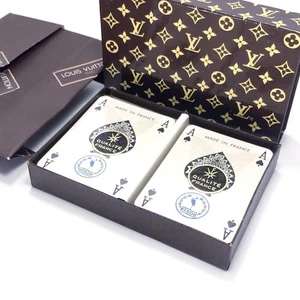 NEW UNUSED LOUIS VUITTON Vintage Playing Cards 2 Decks w/ Box Monogram - Picture 1 of 12