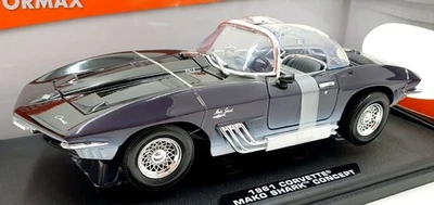 Motor Max 1/18 Scale 73102 - 1961 Chevrolet Stingray Mako Shark - Blue - Image 1 of 4