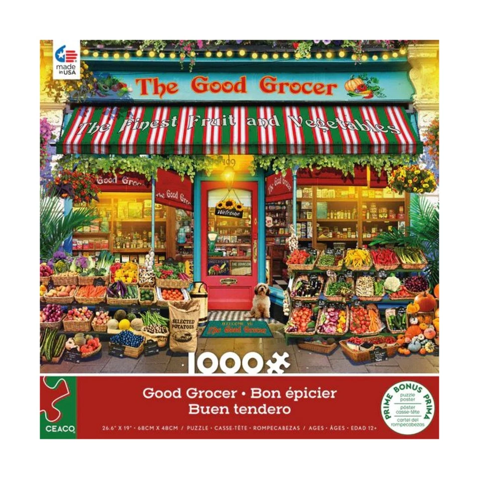 Ceaco Puzzle Shop Windows - The Good Grocer (1000 Pieces) New - Image 1 of 1