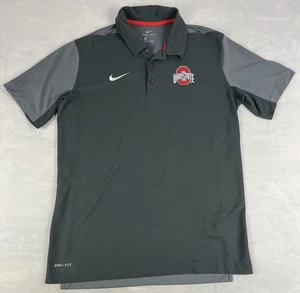 Ohio State Buckeyes Nike Dri Fit Golf Poloshirt Grau Herren M - Bild 1 von 8