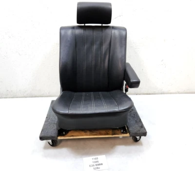 ✅ Asiento pasajero delantero derecho vinilo negro 1985-1988 OEM BMW E28 528e 535 * Foto 1 de 4