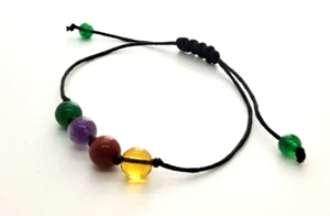 Kristall Edelstein Armband Chakra Perlen Angst Stein Schmuck Heilung Reiki UK - Bild 1 von 3