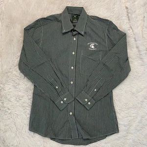 Antigua Mens Size Medium Michigan State Spartans Button Down Shirt EUC - Picture 1 of 3