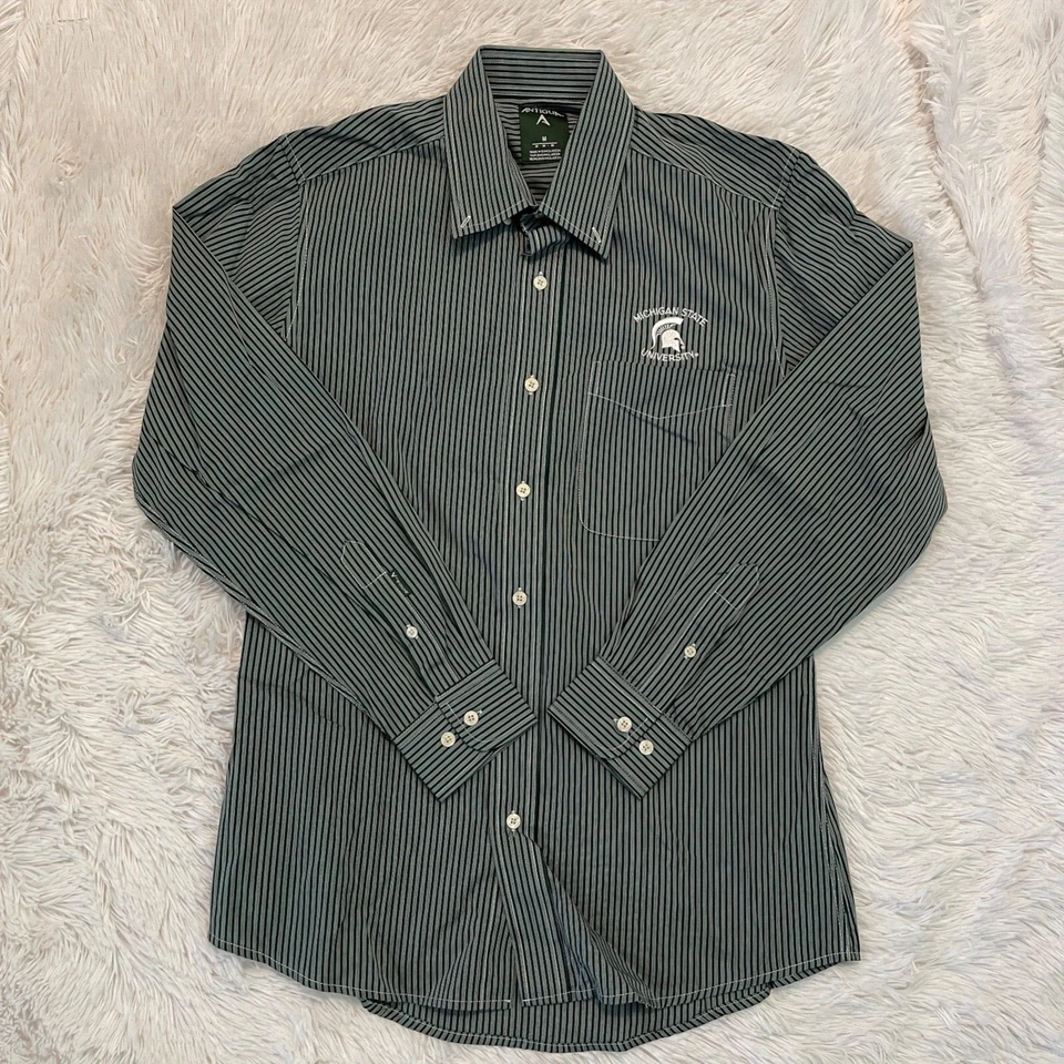 Antigua Mens Size Medium Michigan State Spartans Button Down Shirt EUC - Image 1 of 3