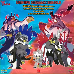 Pack 6 IV Urshifu formas estilo brusco fluido Pokemon Espada Sword single strike - Bild 1 von 21