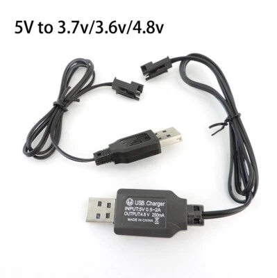 5V to 3.6V 3.7V 3.8V 250mA NiMh Battery USB power Charger Cable SM 2P for toys - Image 1 of 4