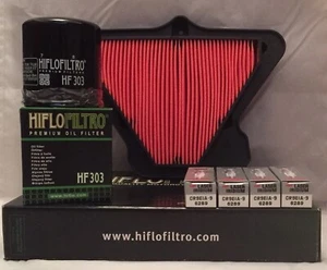 Service Kit For KAWASAKI ZX10R NINJA (2011 to 2015) Filters and 4 x Spark Plugs - Picture 1 of 6