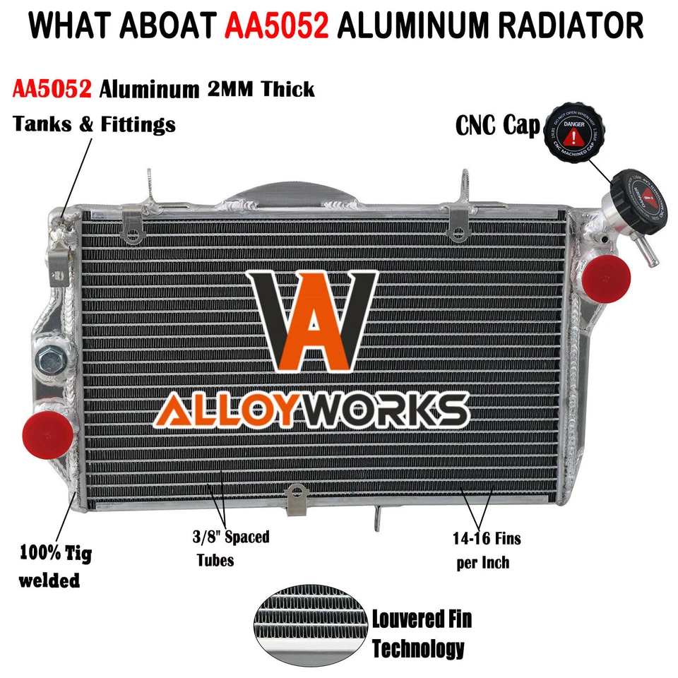 Radiador completo de aluminio apto para Honda CBR1100 CBR1100XX Blackbird 1997-2003 1999 2000 Foto 1 de 4