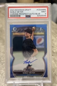 2023 Bowman Draft Nobel Meyer True Blue Refractor Rookie Auto /150 PSA 9 - Picture 1 of 2
