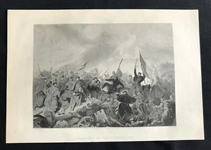 Grabado en acero Captura de Fort Donelson Cumberland River US Grant CSA Buckner 1 - Imagen 1 de 3