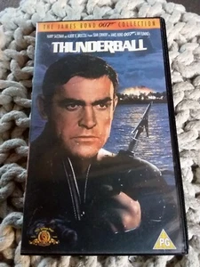 James Bond : THUNDERBALL - VHS Video Cassette Tape - SEAN CONNERY - PG 📼 - Picture 1 of 5