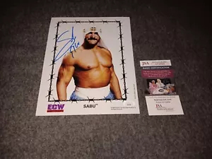 Sabu Firmado 8x10 Jsa Ecw Wwe Tna - Imagen 1 de 1