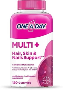 ONE A DAY Multi +Hair, Skin & Nails Complete Multivitamin Gummies 120 Count - Picture 1 of 14