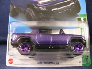 2024 Hot Wheels 2024 Purple GMC Hummer EV #62, w/Real Rider Wheel Swap - Picture 1 of 5