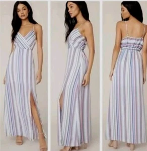 Jack by BB Dakota Stripe My Fancy Maxi Dress Multi Color Stripe Size Small NWT - Picture 1 of 5