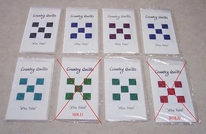 Nine Patch Quilt Design - Quilted Note Card with Envelope made by PA Amish - Picture 1 of 6