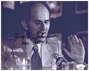 HAROLD LEDERMAN SIGNED 8X10 PHOTO WORLD BOXING HOF LEGENDARY BOXING JUDGE JSA - Picture 1 of 1
