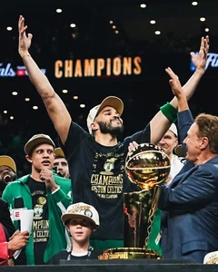 Jayson Tatum Trophy Boston Celtics 2024 NBA Finals Champions 8x10 NBA Photo - Picture 1 of 1