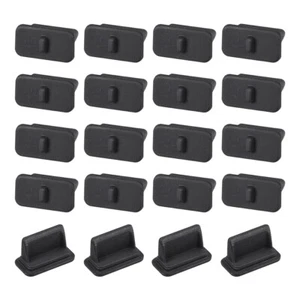 Silicone A3 USB Anti-Dust Stopper Cap Cover Black 20pcs - Afbeelding 1 van 4
