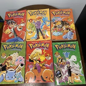 Lot of Six Pokémon La Grande Aventure Glénat French Magna Books Volume 1 And 4-8 - Picture 1 of 10