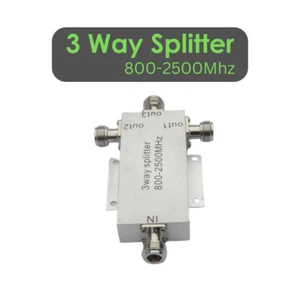 3-Wege Splitter Teiler Kombinator 800-2500 MHz Handy Signal Booster N Buchse - Bild 1 von 3