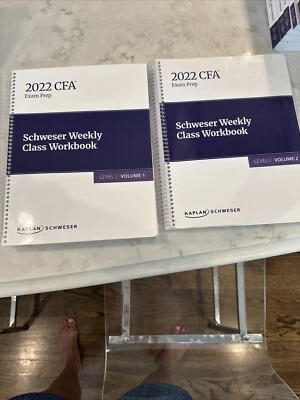 2022 CFA Exam prep Schweser Weekly Class Workbook Level1 Vol.1-2. - Image 1 of 3