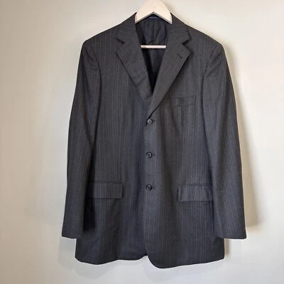 Brooks Brothers Golden Fleece Regent Sport Coat Charcoal Pinstripe 40L33W Wool - Image 1 of 4