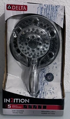 Delta In2ition 2 In 1 Shower Head Chrome Finish 75587 - Image 1 of 2