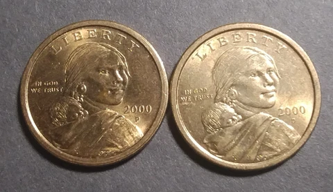 2000 P & D Sacagawea Dollar coins set Cover