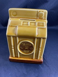 Vintage Reno Ceramic "slot machine" coin bank w/ stopper - Picture 1 of 7