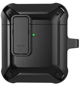 Protective Case Cover For Airpods 1st & 2nd Generation Shockproof Black - Picture 1 of 3