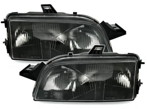Scheinwerfer Set für Fiat Punto 1 176 GT in Schwarz H1 HALOGEN + LWR - Bild 1 von 2