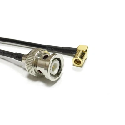 BNC male plug to SMB female right angle pigtail cable RG174 20cm for wifi - Image 1 of 4