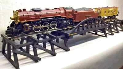 MrTrain O Scale Bridge with Trestle | 30" Long Miniature Train Railroad Scenery - Image 1 of 3