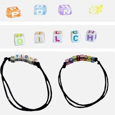 Bracciale con nome parole iniziali lettere da uomo donna braccialetto regolabile - Immagine 1 di 3
