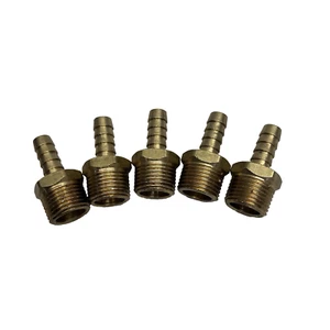 1/4" HOSE ID BARD X 1/2"NPT MALE BRASS STRAIGHT FITTING - Picture 1 of 5