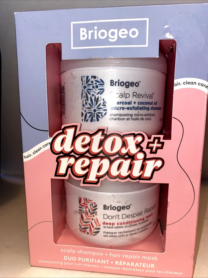 Briogeo Detox + Repair Set, Scalp Revival charcoal Coconut oil & Shampoo Mask - Image 1 of 4