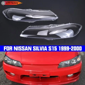 Pair Car Headlight Lens Cover Shell Lampshade For Nissan Silvia S15 1999-2000 - Imagen 1 de 18