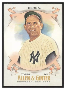 2021 Topps Allen & Ginter Base SP #302 Yogi Berra New York Yankees Short Print - Picture 1 of 2