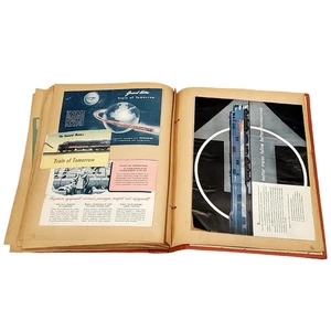 Libro de recortes Travel Journal 1946 West Davenport Hotel Menu GM Train of Tomorrow - Imagen 1 de 24