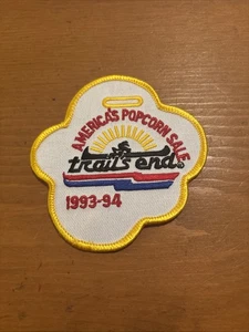 1993-94 Trails End Popcorn Verkauf 4" Stoff Patch NEU UNBENUTZT KOSTENLOSER VERSAND - Bild 1 von 2