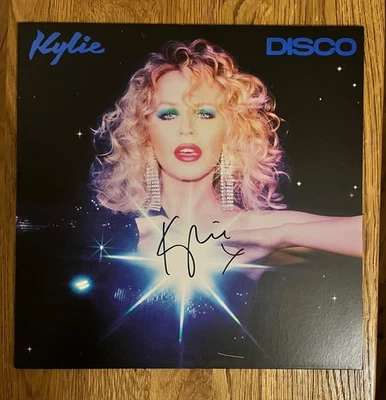 Kylie Minogue Disco SIGNED SLEEVE Blue Vinyl LP VERY Rare  - image 1 of 4