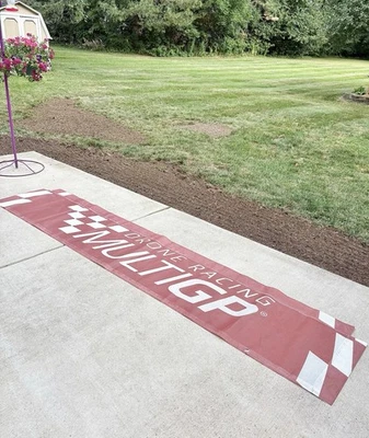 HUGE Drone Racing Banner Sign MultiGP Promotional Display 10’ X 2’ Vinyl Advert - Image 1 of 4
