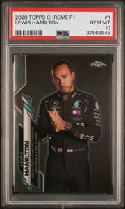 2020 Topps Chrome Formula 1 Lewis Hamilton #1 PSA 10 GEM MINT F1 Racing Mercedes - Picture 1 of 2