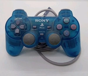 Sony PlayStation 1 PS1 PS one OEM Transparent Blau Controller SCPH-110 - Getestet - Bild 1 von 4