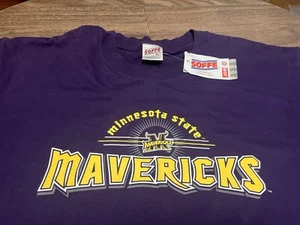 Vintate Mankato Minnesota State Mavericks XL Purple T Shirt With Tags - Bild 1 von 9
