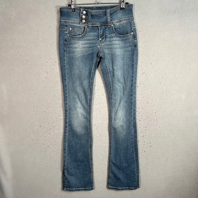 Pantalones de mezclilla BDG azul cintura alta corte bootcut para mujer talla 26 con cierre de botones Foto 1 de 4
