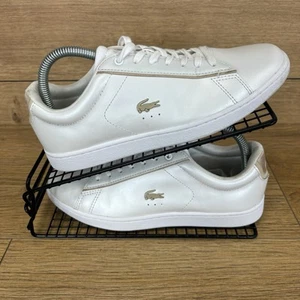 Lacoste Shoes Women’s Size UK 5.5 Carnaby Evo Smart Crocodile White Leather Trim - Picture 1 of 10